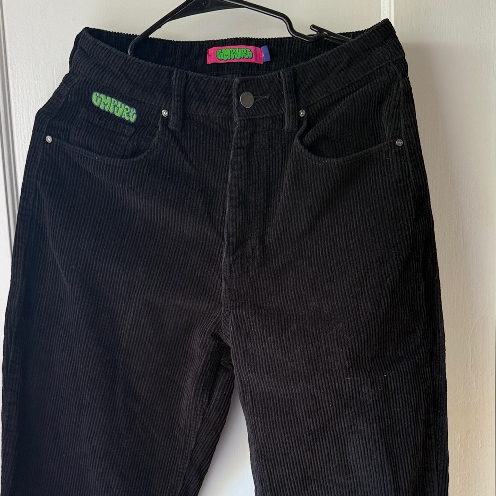 Empyre Black Corduroy Straight Leg Jeans